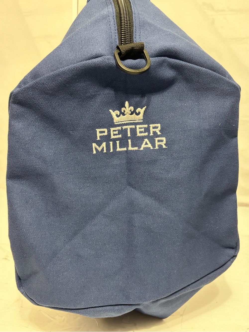 Peter Millar Blue Canvas Toiletry Kit with Embroidered Logo